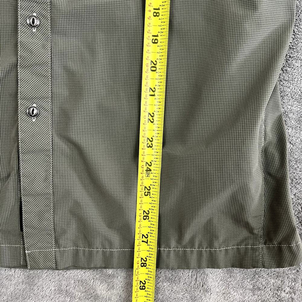 Kuhl Long Sleeve Button Down Shirt Mens M Eluxur Green/Gray Performance - Picture 10 of 10